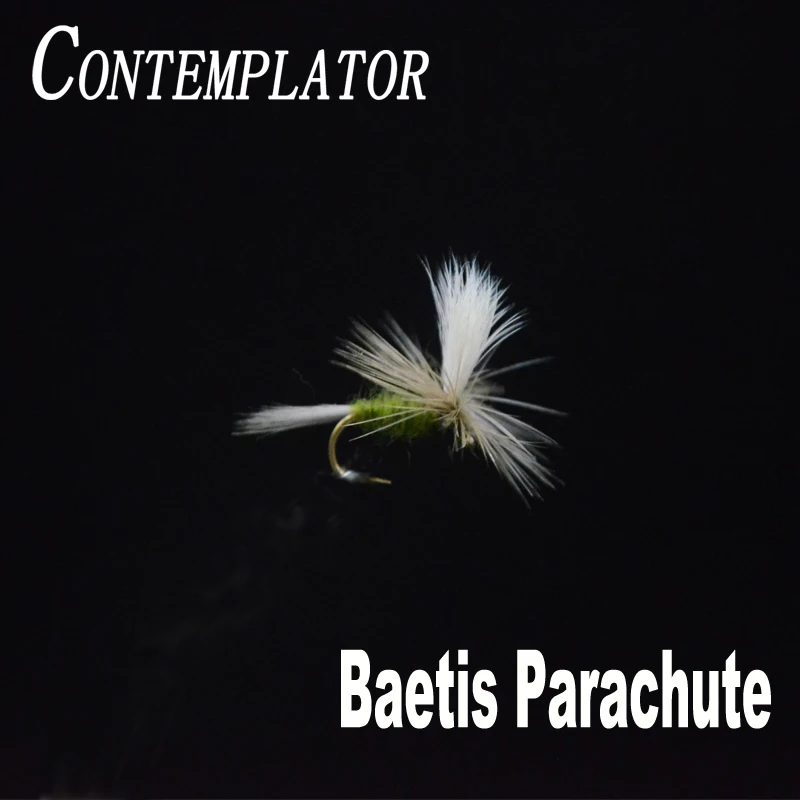 

CONTEMPLATOR 6pcs/box 14# Baetis Parachute olive body dry flies bait simulating baetises hatches surface water fly fishing lures
