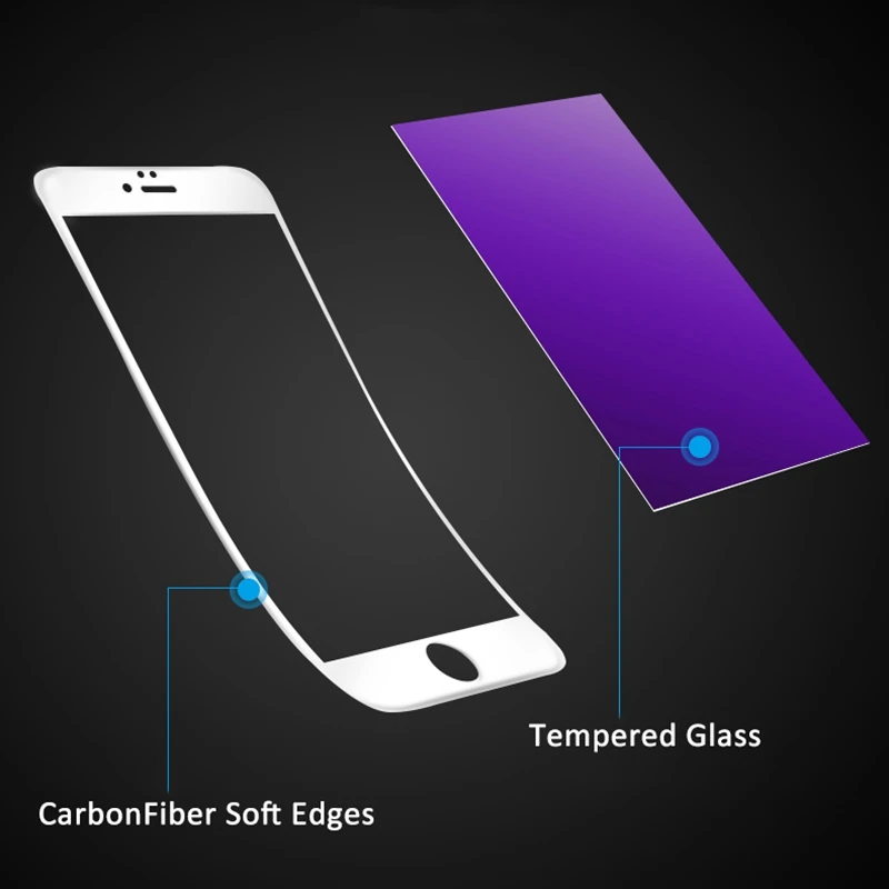 3D Carbon Fiber Tempered Glass For Huawei Mate 9 10 Pro P20 Lite NOVA 2 PLUS 2s 3 3i 3e Anti Blue Screen Protector +Retail Box | Мобильные