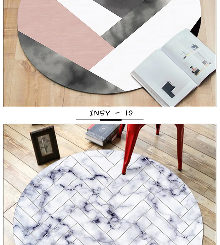 AOVOLL Nordic геометрический круглый ковры Творческий мрамор S для гостиная спальня ковры ковер для детской комнаты