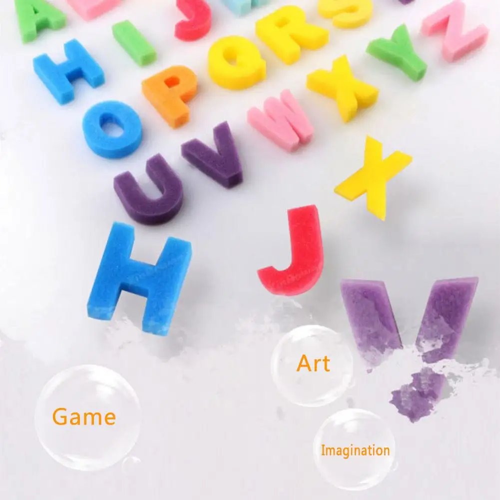 

26pcs Graffiti Painting Drawing Sponge DIY26 English Letters Sponge Brushes Seal Stamp Eco-friendly Creative Educational Toys