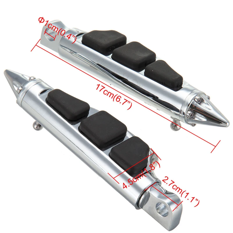 専用オーダー 1pair Spike Pegs Unique Stiletto Footrest Chroming Footpegs Pedal