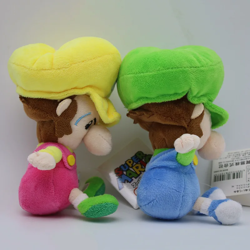Cute Super Mario luigi Soft Plush Toys Q Version Baby Mario Bros Dolls Gift for Kids High Quality 14cm 4pcslot  (4)