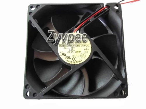 ADDA 9225 AD0912HS-A70GL 12V 0.25A 2Wire  Cooling Fan