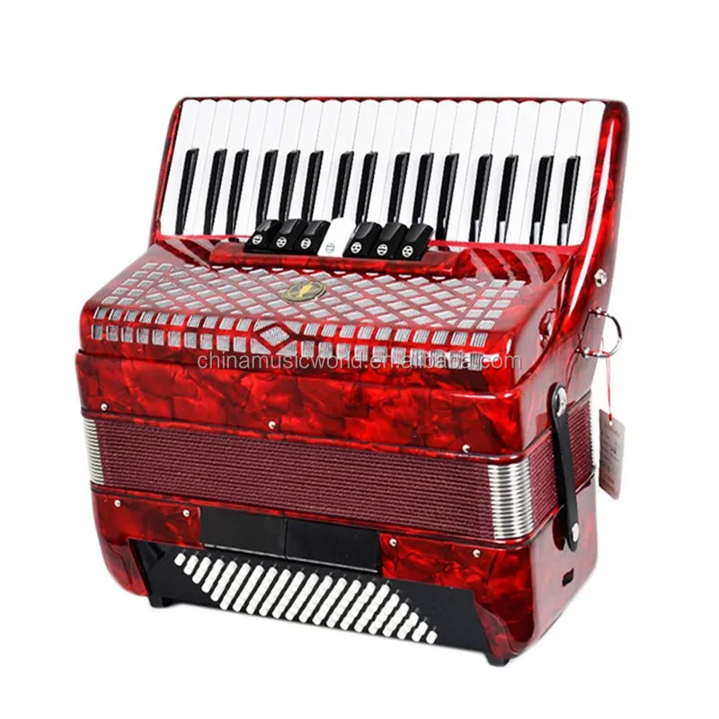 37keys 96Bass Piano Accordion AFA-36 Red color Afanti Music