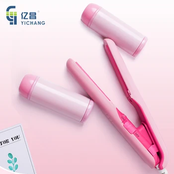 

Electric Hair flat iron mini hair straightener travel hair curling iron