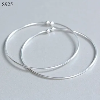 

Genuine Real Pure Solid 925 Sterling Silver Bangles for Women Jewelry Round Ball Female Cuff Bangle Bracelet Hand Wristband 1pc
