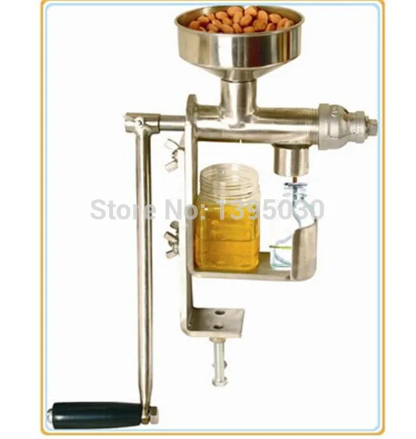 VEVOR Manual Oil Press Stainless Steel #304 Hand Press Household Oil  Extractor Oil Machine Peanut Nuts Seeds Oil Press Household