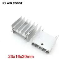 10 pcs branco TO-220 23x16x20mm Dissipador de Calor de Alumínio PARA 220 TO220 Transistor do Dissipador de Calor Do Radiador Refrigerador ventilador de refrigeração 23*16*20 MM Com 2pin