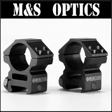 25,4 мм высокий Вивер тактический прицел Крепление фонарик 20 мм кольца рельсы крепления аксессуары для охоты оптический прицел оптические прицелы