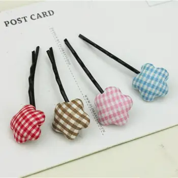 

Free Shipping 4pcs/lot Single Prong Lined Hair Clip For Baby Girl Hairpins Bobby Pin Baby Headwear