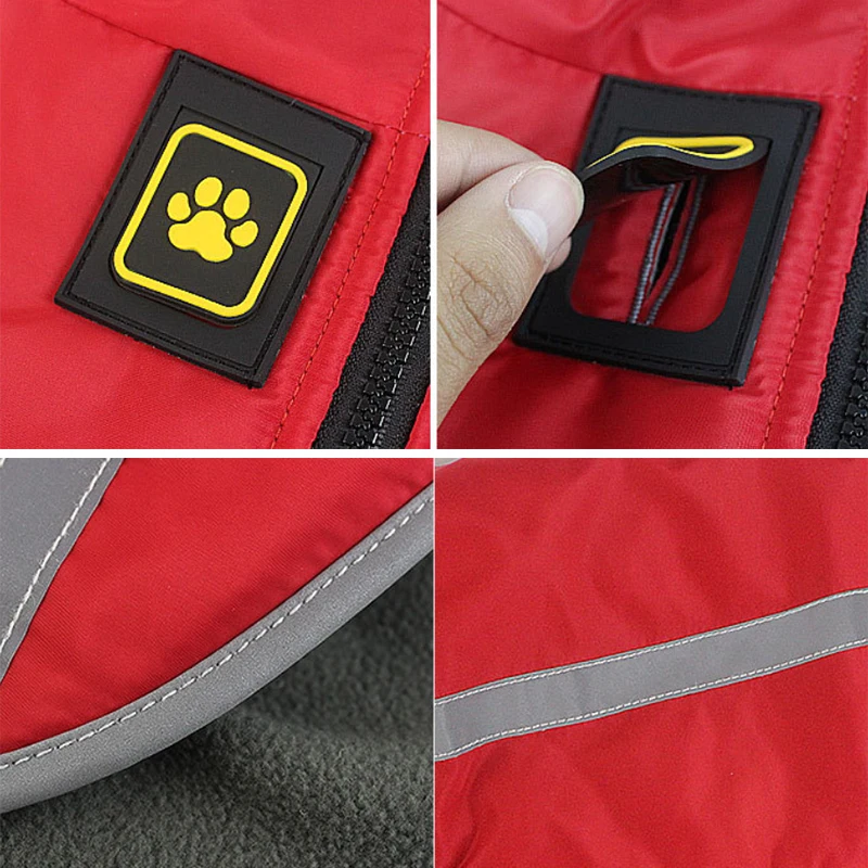 Waterproof warm Large Dog Jacket Winter Soft Fleece big dog Coat Thicken Cotton pet Clothes Reflective Medium dogs Clothing