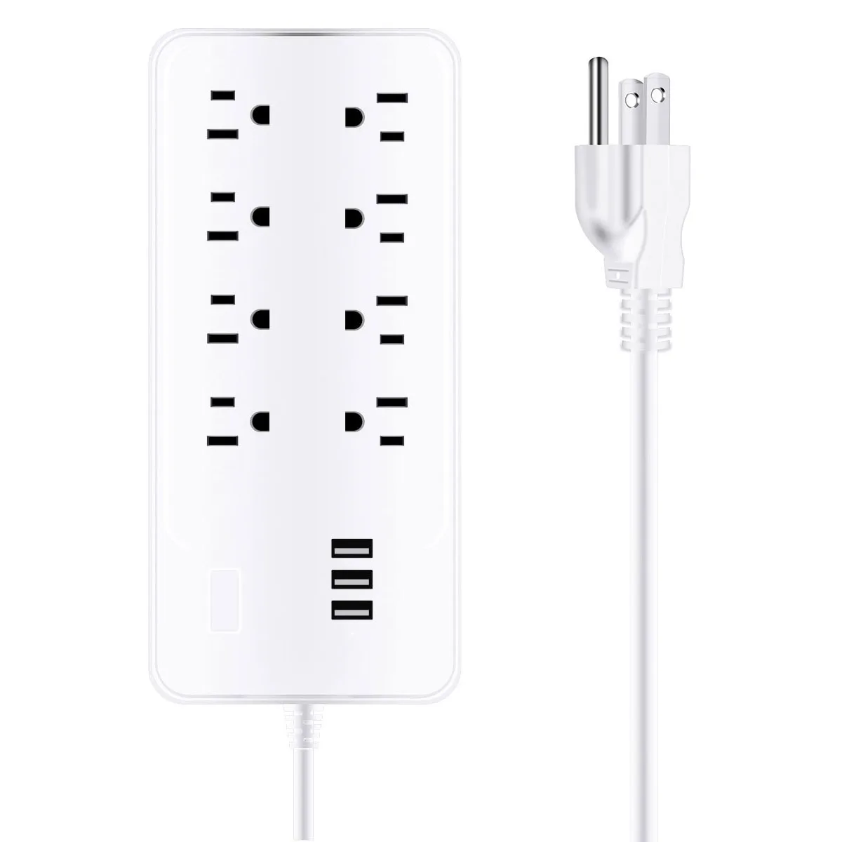 

New Power Strip US Plug Smart Electrical Sockets 8 Plugs 3 USB Charging Port Adaptors with Long Power Cord 1.8m