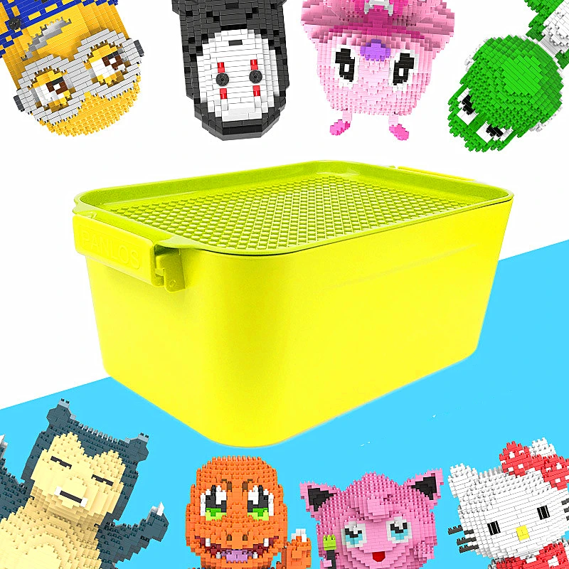 

Legoing Storage Box 700PCS Grain Accept Box Spelling Insert Assembling Size Plastic Building Blocks Bucket Toy gift