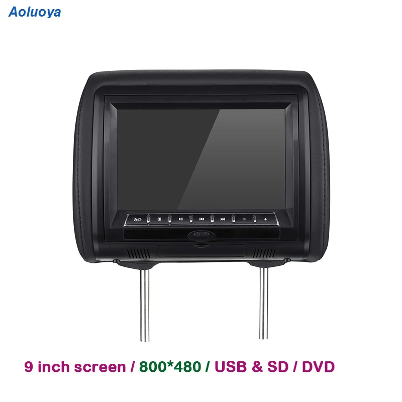 

Aoluoya 9 Inch Car Headrest DVD Player Auto Head Rest TFT LCD Display Monitor with USB SD IR game Back Seat Multimedia System