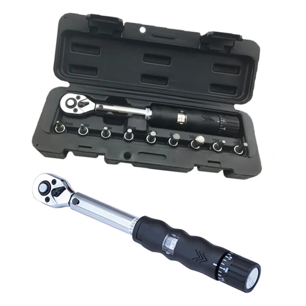

1/4"DR 2-14Nm Bike Torque Wrench Set Bicycle Repair Tools Kit Ratchet Machanical Torque Spanner Manual Torque Wrench for Ford