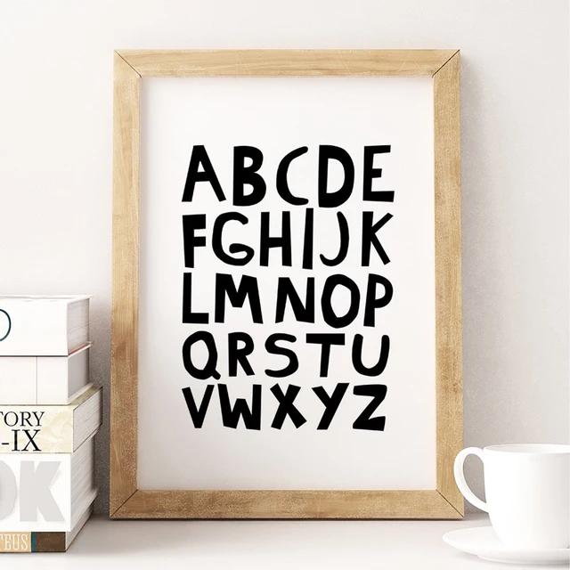 Canvas Prints For Baby Room alphabets, typography poster, kids nursery print art, wall picture Canvas Prints For Baby Room alphabets, typography poster, kids nursery print art, wall picture
