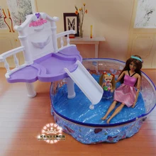Doll’s Swimming Pool Set / Dollhouse fashion Furniture Baby Toy Accessories Decoration Original Box for barbie Kurhn Doll