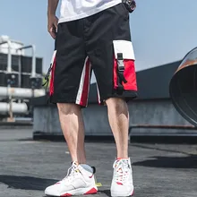 Мужские шорты в стиле хип-хоп, хлопковые свитшоты с карманами, с эластичной резинкой на талии, спортивные шорты, уличная мода, летние короткие джоггеры 5XL