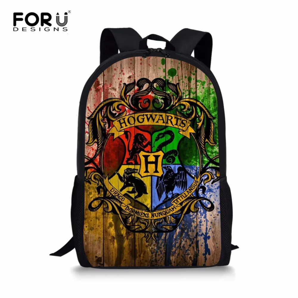 FORUDESIGNS Schoolbag for Teenager Girls Cartoon Harry Potter Book Prints Black School Bags Backpacks Kids Harajuku School Bags FORUDESIGNS Schoolbag for Teenager Girls Cartoon Harry Potter Book Prints Black School Bags Backpacks Kids Harajuku School Bags