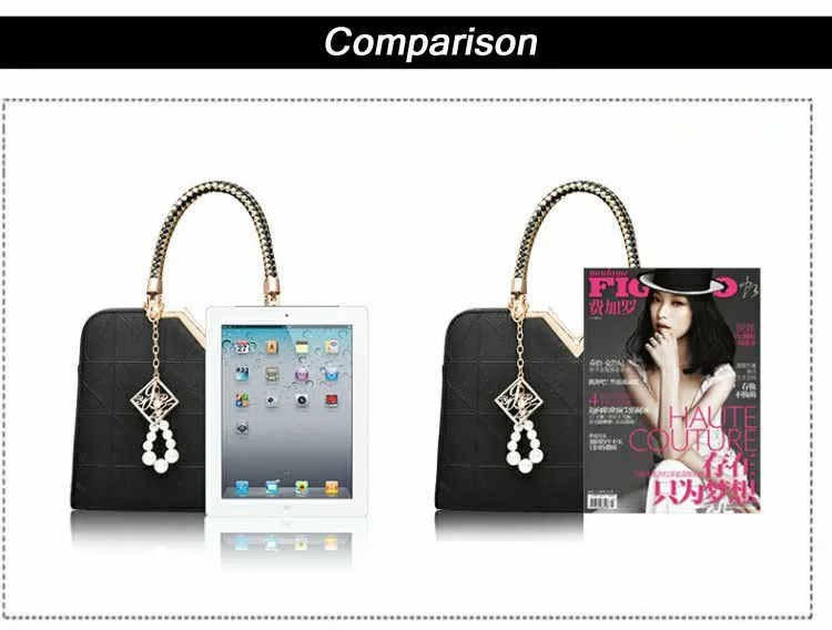 Women's Luxury Designer PU Leather Shell Tote Famous Brand Handbag for Women 2019 Lady Office Black White Crossbody Shoulder Bag (8)