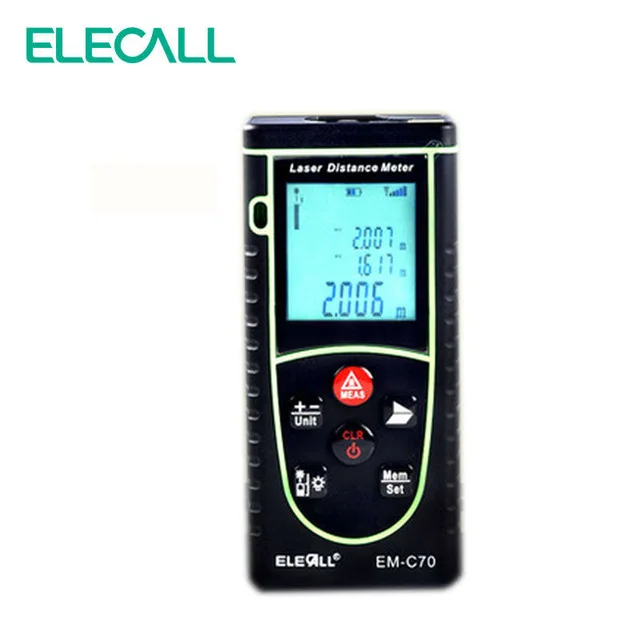 EM C40 40m/132ft Bubble Level Rangefinder Area/Volume Tape Measure