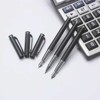

Fountain Pen/Roller Ball Pen 0.5mm Classic Full Matte Black Medium Nib High Quality Business Pens Writing For Office Luxury Gift
