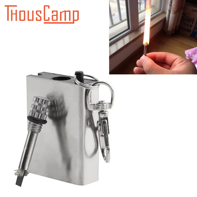 Free Shipping Fire Starter Match Lighter Metal Outdoor Camping Hiking