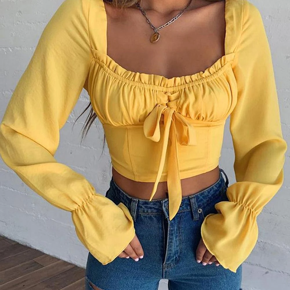 neon yellow top womens
