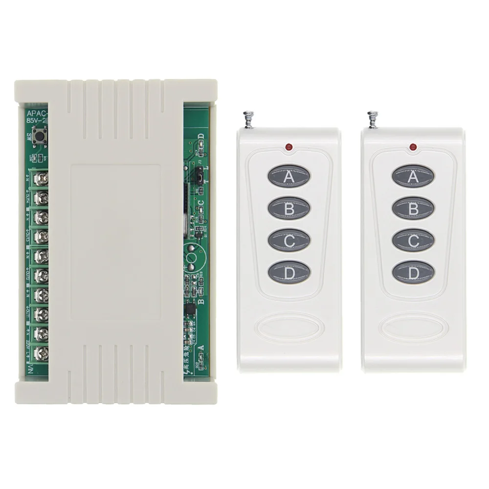 

1000m High Power 30A Relay AC 110V 220V 85-265V 4 CH 4CH Wireless RF Remote Control Switch Transmitter & Receiver,315 / 433