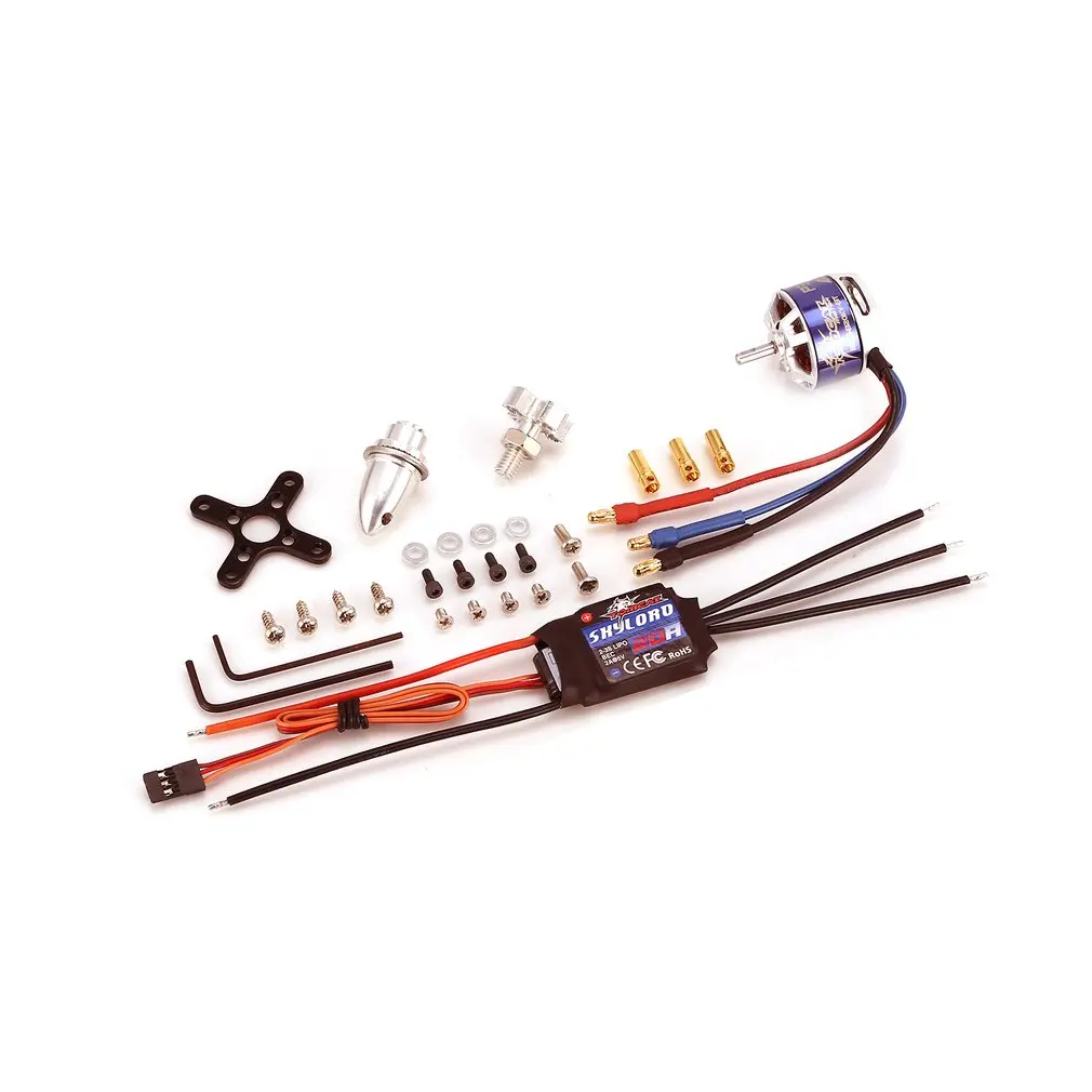 

TC-P 2808 KV1320 13T Brushless Motor Skyload 20A Brushless ESC Combo Set for RC Fixed Wing Airplane Drone Helicopter Model Parts