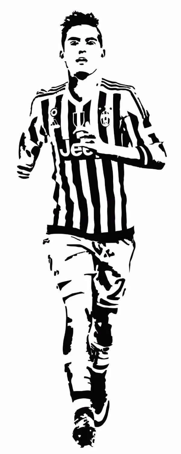 Free shipping diy wallpaper football palyer star dybala stickers sports
