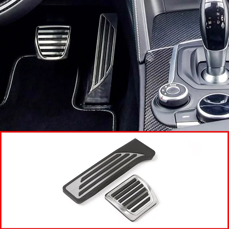 2pcs For Alfa Romeo Giulia 2017 2018 2019 Car Alloy Fuel Brake Accelerator Pedal Cover Stelvio | Автомобили и мотоциклы
