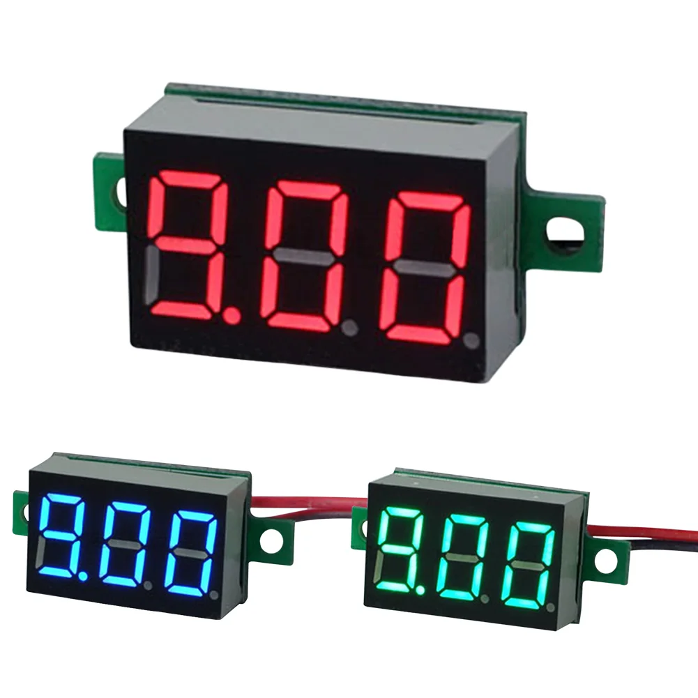 1pc Mini Digital Voltmeters 4.5 30V LED Digital Panel Meter DC Power Monitor With Reverse