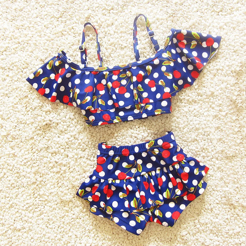 

2019 New Summer Child Girl Swimwear 2Pcs Kids Girls Print Swimwear Swimsuit Cute Beachwear Bathing Swim Wear 2-8Years