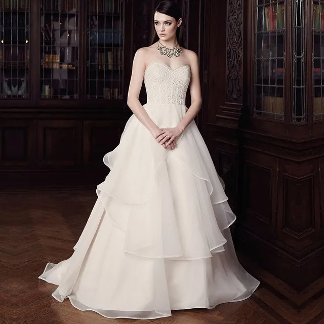 beige wedding gown