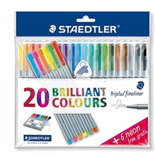 Новое поступление STAEDTLER 334SSB20P2 художественные маркерные ручки Микрон ручка для рисования канцелярские принадлежности для студентов художественные Маркеры Ручка