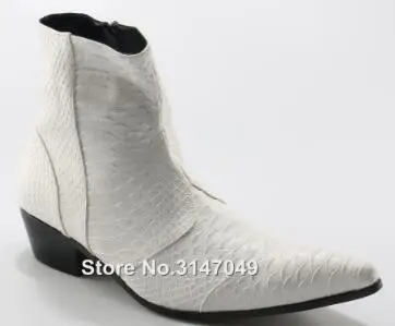 white mens dress boots