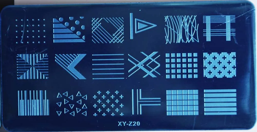 

NEW Image Plate 6*12 CM Nail Latest Geometry Triangle Art Stamp Template Image Plates Polish Stamping ### XY-Z-20