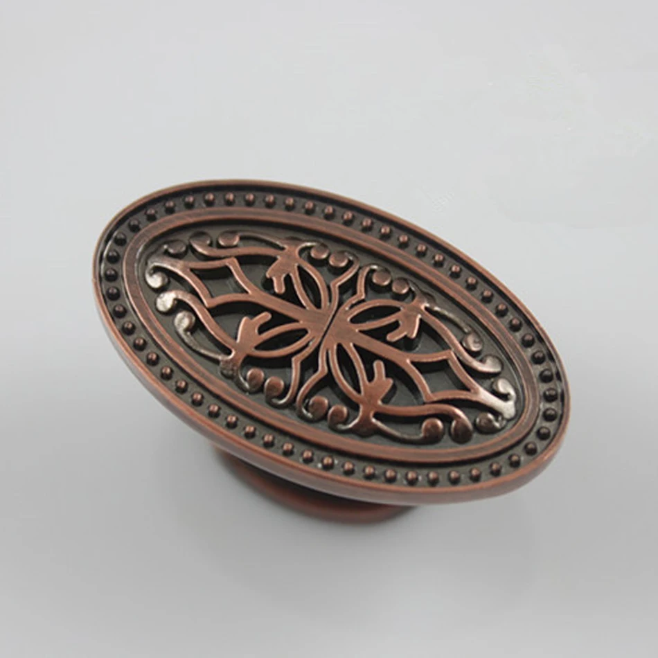 10pcs Red Bronze Kitchen Handles Classical Door Knobs Drawer