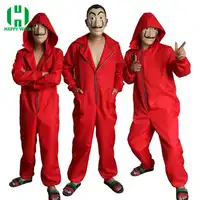 Salvador Dali Movie Costume Money Heist The House of Paper La Casa De Papel Adult Cosplay Halloween Party Costume with Face Mask
