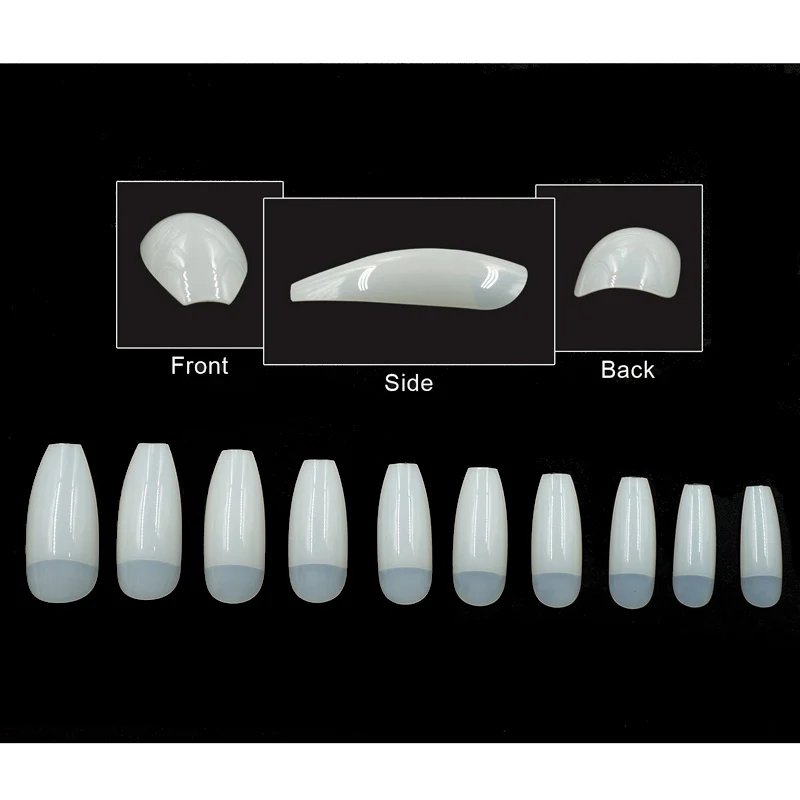500 шт. длинные балерины накладные ногти половина покрытия Coffion искусственные ногти для французского маникюра советы природа акриловый лак УФ гель DIY для маникюрных салонов инструменты