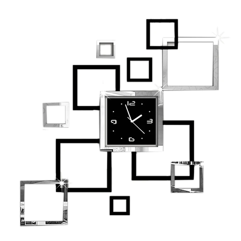 Горячая распродажа! Новые Настенные Часы для гостиной, 3D Diy часы, часы для украшения дома, настенные часы, кварцевые акриловые зеркальные наклейки
