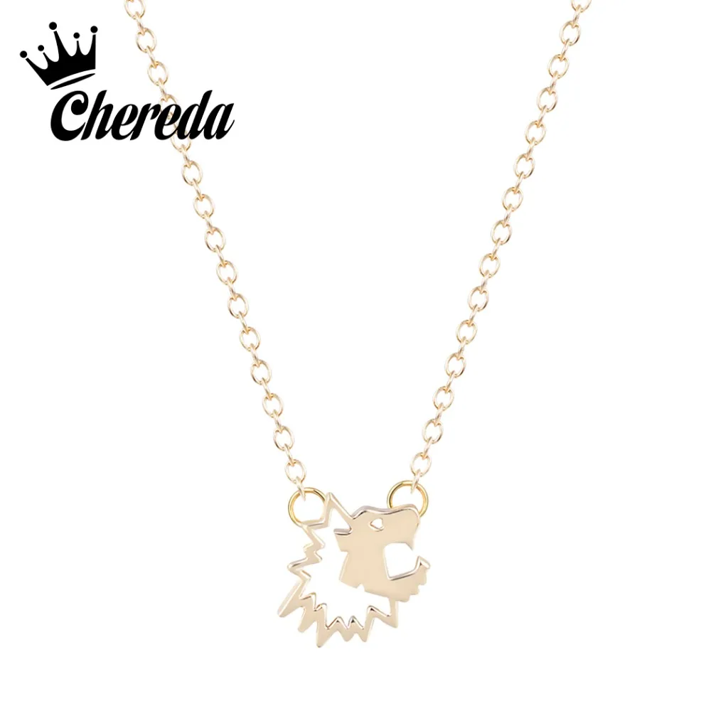

Chereda Punk Simple Wolf Shape Necklace for Women Men Hiphop Party Jewelry Pingente de colar Cheap Factory Price my order