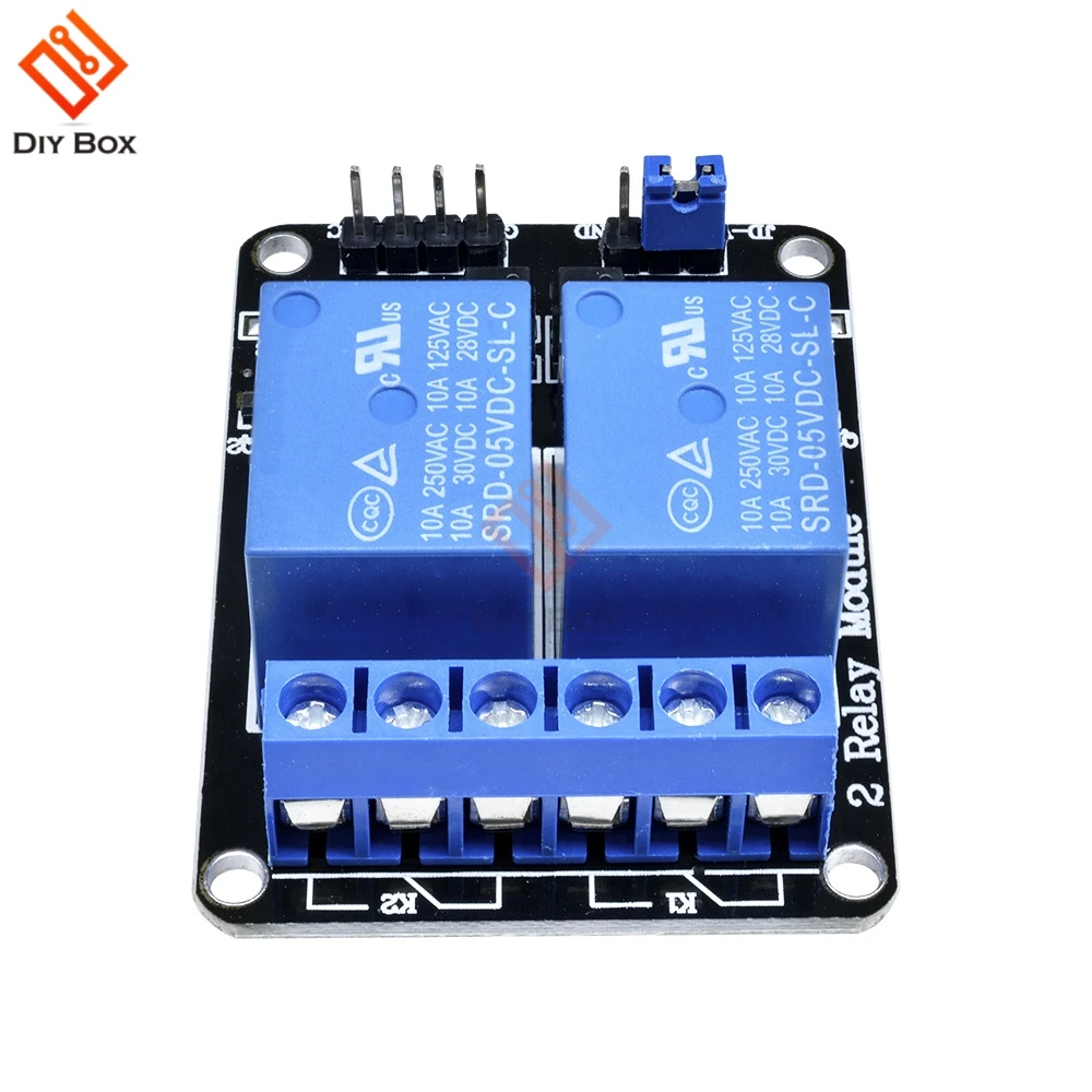 10 шт./лот 5 в 2 канальный релейный модуль для Arduino оптопара низкоуровневый