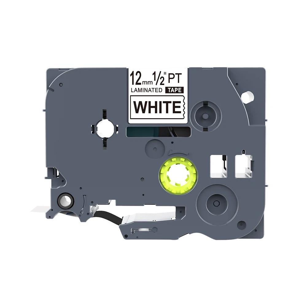 1 шт. Клейкая лента tze231 12 мм черная на белой ленте 12 мм TZ-231 совместимая ламинированная для принтера Brother P-touch Tze-231 - Цвет: Black On White