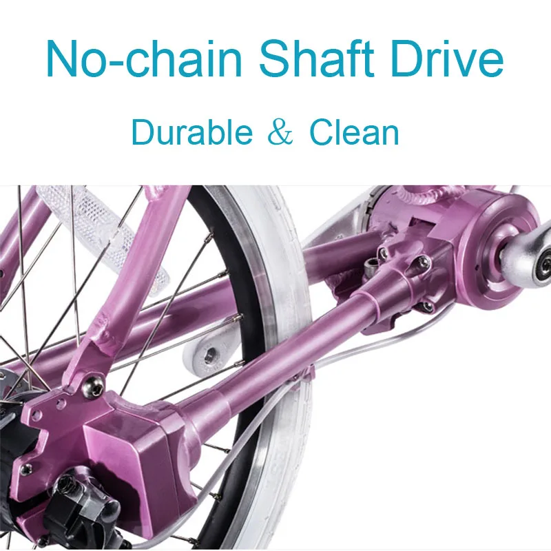 Discount JDC-V20, 20" No chain Aluminum Alloy Double V Brake City Bike, Leisure Sports Bike, Shaft Drive Bike, Small wheel Bicycle 2