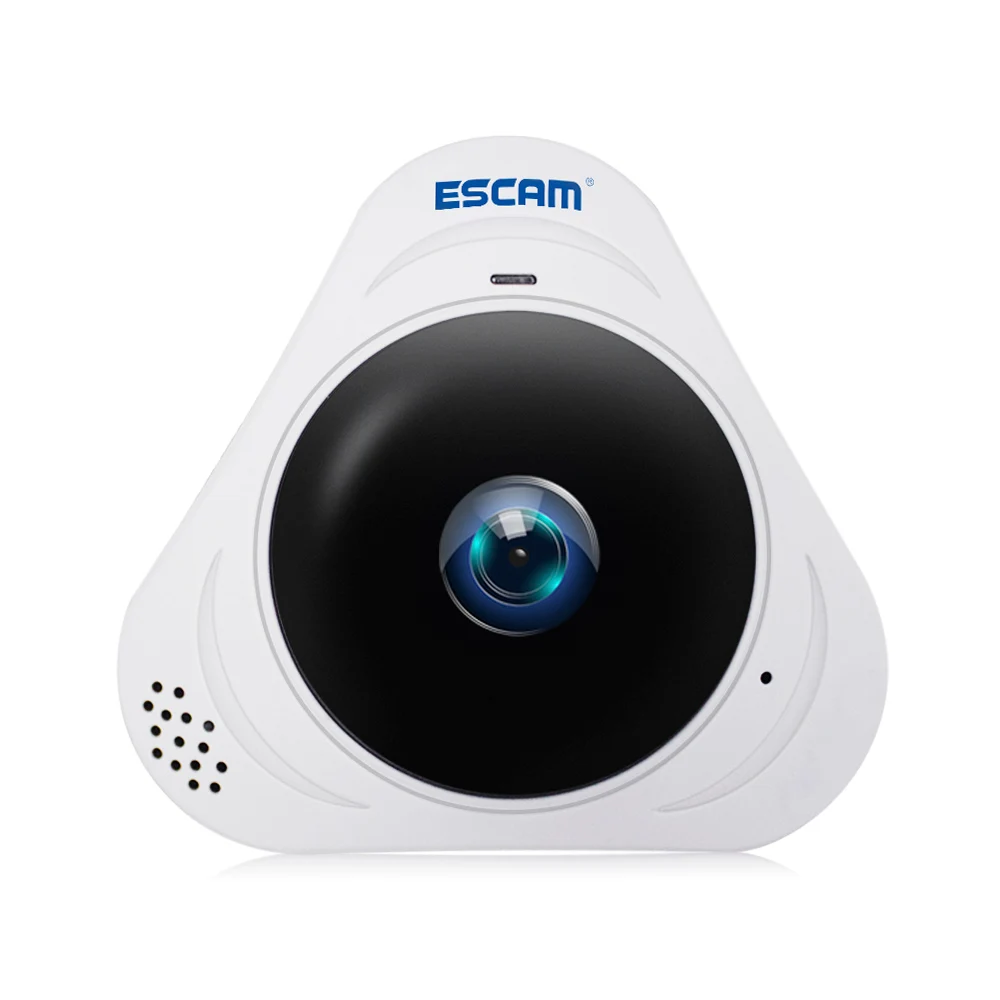 ESCAM Q8 HD 960P 1.3MP 360 градусов панорамный монитор рыбий глаз wifi ИК Инфракрасная камера VR камера с двухсторонним аудио детектором движения