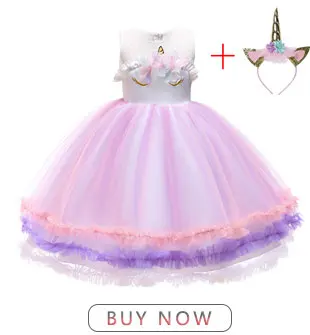 Детское Тюлевое платье принцессы с рисунком единорога Пастельной радуги для девочек; бальное платье для маленьких девочек; костюмы для свадебной вечеринки; Vestido Menina Infantil