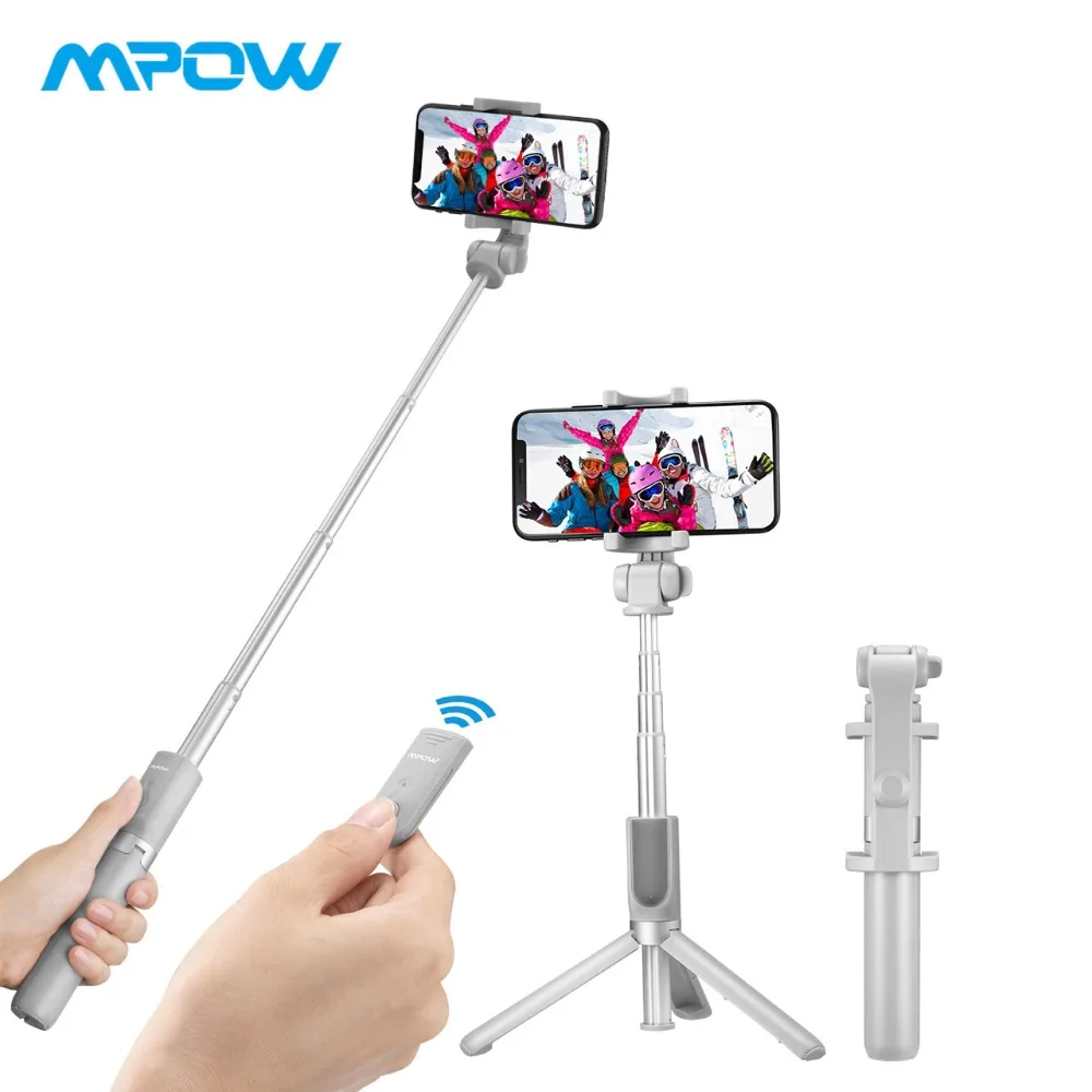 

Mpow 2-In-1 Bluetooth Selfie Stick Foldable Monopod Tripod With Remote Control For Huawei Xiaomi Samsung LG,For iPhone XS/X/8/7