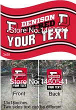 Denison Big Red Your Text Flag 3ft x 5ft Polyester NCAA Garden Flag 13inx18in QingQing Flag Super Fan